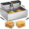 Friteuse Commerciale 2500 W-VEVOR-avec 3 Panier Amovibles-avec Disposi...
