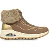 Skechers Uno Rugged - Fall Shimmer Dames Laarzen - Taupe/Goud - Maat 36