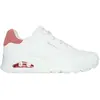 Skechers Uno Pop Back Femme UNO, Bordure en daim corail Durabuck blanc, 36 EU