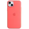 Apple Coque en silicone avec MagSafe pour iPhone 15 Plus Goyave