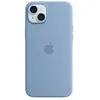 Apple Coque en silicone avec MagSafe pour iPhone 15 Plus Bleu d'hiver