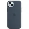 Apple Coque en silicone avec MagSafe pour iPhone 15 Plus - Bleu orage