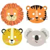 Amscan Verkleedmasker Wilde Dieren Papier 8 Stuks