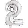 Amscan Folieballon Cijfer '2' 35 Cm Zilver