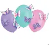 Amscan Ballonnen Flutter 35,5 Cm Latex Roze/lila/aqua 4-delig
