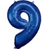Amscan Folieballon 63 X 86 Cm Nummer 9 Blauw