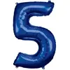 Amscan Folieballon 58 X 86 Cm Nummer 5 Blauw