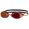 Zoggs Fusion Air Titanium Red Black Mirror Red