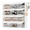Songmics Schoenenrek   12 vakken   32 x 124,4 x 124,6 cm   Wolkwit en ...
