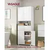 VASAGLE Armoire de Salle de Bain, avec 2 Tiroirs, Étagères Réglables, ...