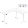 VASAGLE Bureau électrique réglable en hauteur pour télétravail, Blanc ...