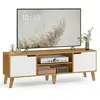 VASAGLE LED Moderne Meuble TV avec Étagères Ouvertes en Verre, Couleur...