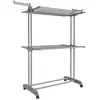 SONGMICS Droogrek voor kleding, 3-laags mobiele wasdroger met wielen, ...