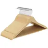 SONGMICS Cintres en bois fins avec encoches et crochet rotatif, Nature...