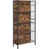 VASAGLE Bibliothèque -  Étagère de rangement - 74 x 30 x 155 cm - Pour livres et objets de décoration LBC023B01