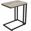 VASAGLE Table d'appoint mobile, Grège + Noir LNT050B02