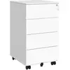 SONGMICS Caisson de bureau avec 3 tiroirs, Blanc Nuage / 4 tiroirs (69...
