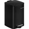 Songmics Poubelle de cuisine à pédale en acier, Noir d'Encre / 20 L LTB592B02