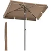 Parasol avec sac de transport, Marron Noisette / 2 x 1,25 m GPU025K25