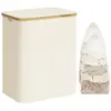 SONGMICS LCB513W01 Wasmand met deksel met 2 vakken, 130 liter, uitneem...