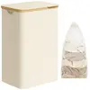 SONGMICS Wasmand met deksel, 90 l wasmand, verwijderbare waszak, Oxfor...