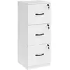 Caisson de bureau à 3 tiroirs verrouillables, Blanc Nuage OFC055W14