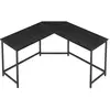 Bureau d'angle grège et noir, Noir Boisé + Noir D'encre LWD073B56