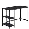 Bureau avec rangement industriel, Noir Boisé LWD046B04