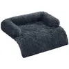 FEANDREA FluffyHug Panier pour Chien, 95 x 85 x 16 cm / Gris Foncé PGW222G02