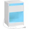 VASAGLE Table de nuit avec multiprise 2 prises électriques 2 ports usb...