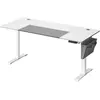 Bureau assis debout réglable, Blanc Pur + Gris Tourterelle LSD026W02