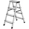 SONGMICS Ladder - trap - aluminium - 4 treden - opvouwbaar - antislip ...
