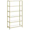 Étagère en verre à 6 niveaux, Doré Métallique LGT503A01