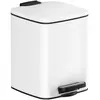 SONGMICS Poubelle de salle de bain 6L, Blanc / 23,9 x 19,3 x 25,5 cm L...