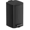 Songmics Poubelle de salle de bain 6L, Noir / 23,9 x 19,3 x 33,5 cm LTB591B0802