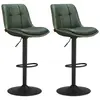 VASAGLE Tabourets de bar design avec siège pivotant à hauteur réglable...