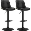 VASAGLE Tabourets de bar design avec siège pivotant à hauteur réglable...