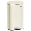Songmics Poubelle de cuisine 30L avec pédale, Beige Sable LTB03A02