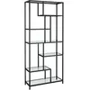 Étagère de rangement 6 niveaux doré métallique, Noir Pur LGT502B61
