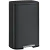 Poubelle de cuisine 50L, Noir / 43,2L x 37,1l x 63,2H cm LTB050B02