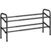 SONGMICS - Uitschuifbaar schoenenrek - 2-laags metalen schoenenrek - v...