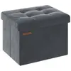 SONGMICS Banc de rangement en velours noir d'encre, Gris Ardoise / 31 ...