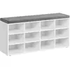 Banc à chaussures 12 compartiments, Blanc Classique LHS012W14