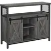 Buffet VASAGLE avec 2 Portes Coulissantes - Style Industriel - Gris An...