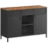Buffet - SONGMICS - Armoire de Rangement, Fermeture Magnétique, Marron...