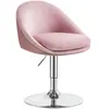 VASAGLE Chaise réglable avec dossier pour bureau et coiffeuse, Rose bo...