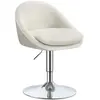 VASAGLE Chaise réglable avec dossier pour bureau et coiffeuse, Blanc c...