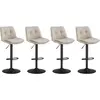 VASAGLE Tabourets de bar design avec siège pivotant à hauteur réglable...