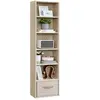 VASAGLE Bibliothèque 6 cases, Beige Naturel / 6 Niveaux (40L x 178,5H ...