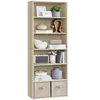 VASAGLE Bibliothèque 6 cases, Beige naturel / 6 Niveaux (60L x 178,5H ...